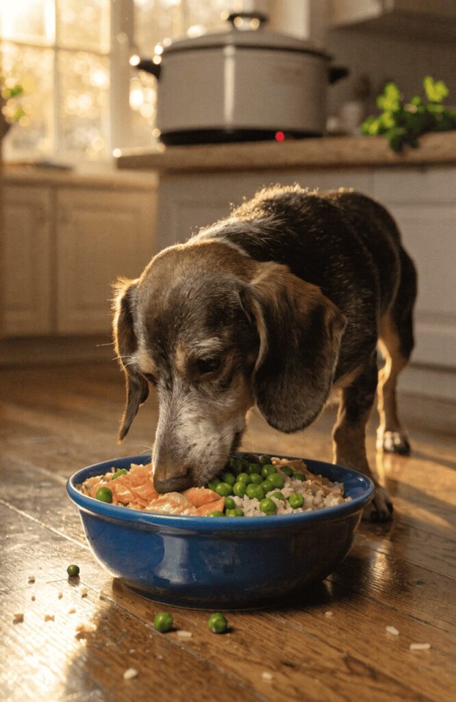 omega-3 salmon bowl for senior dog joint support