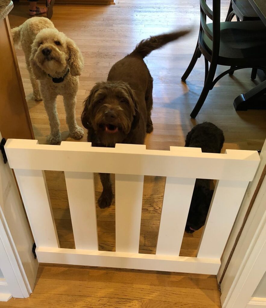 simple half door style easy DIY dog gate for interior doorway