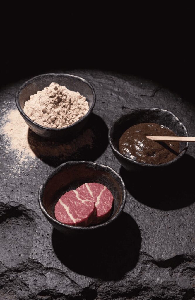 homemade dry dog food ingredient substitution options in dark bowls