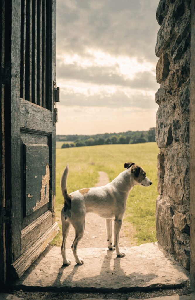 small energetic Jack Russell Terrier dog