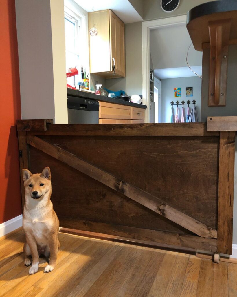 rustic barn door X brace easy DIY dog gate idea for farmhouse homes