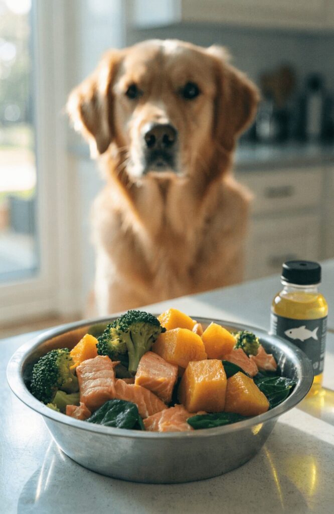 salmon and butternut squash grain free dog meal