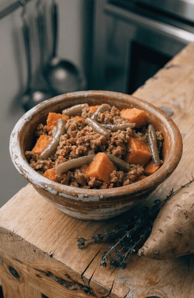 turkey sweet potato bowl homemade dog food for allergies