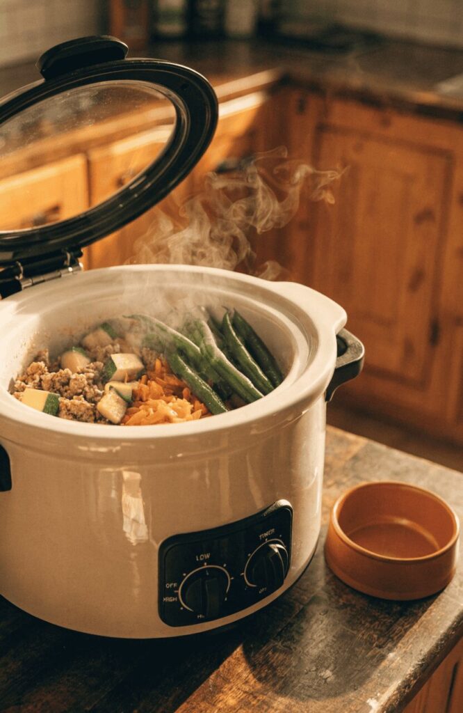 crockpot homemade dog meals no rice with turkey