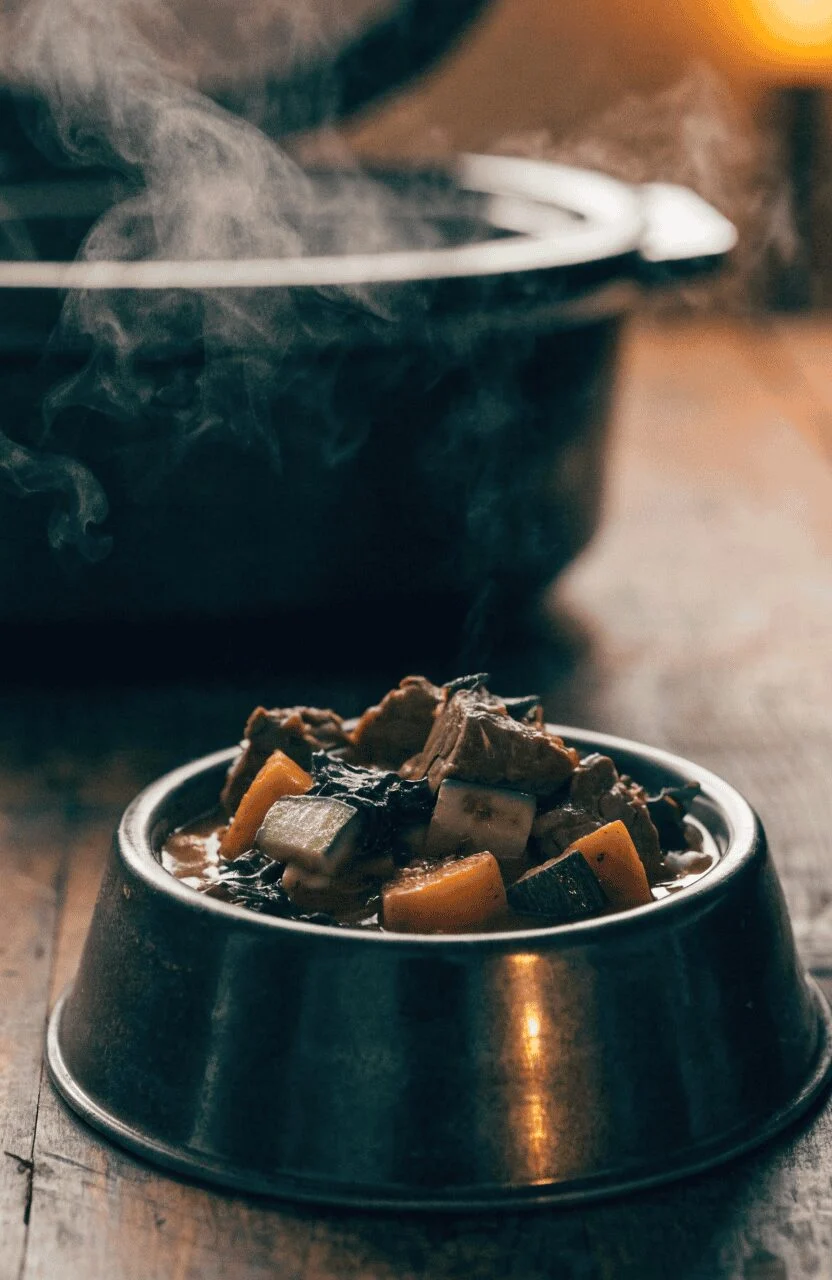 Hearty beef stew crock pot dog food recipe