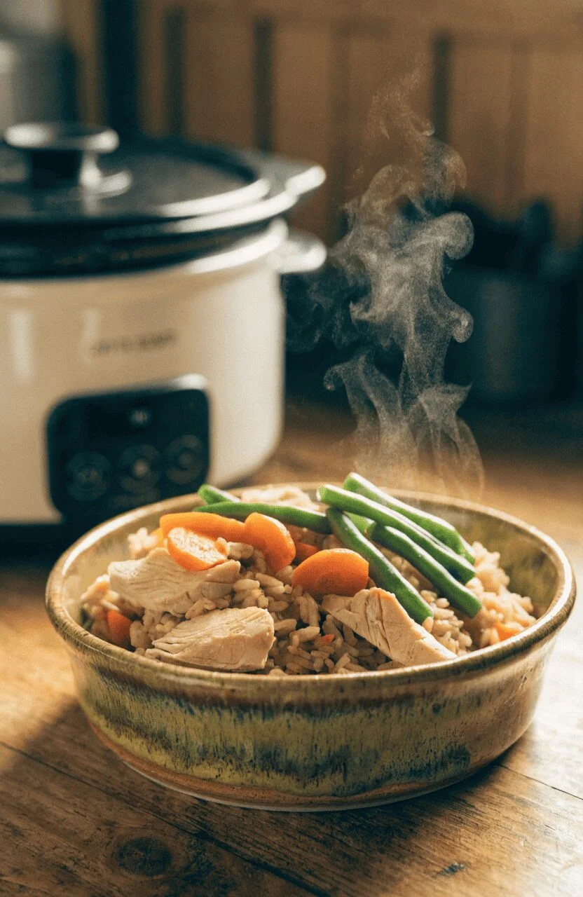 Classic chicken and rice crockpot dog food recipe