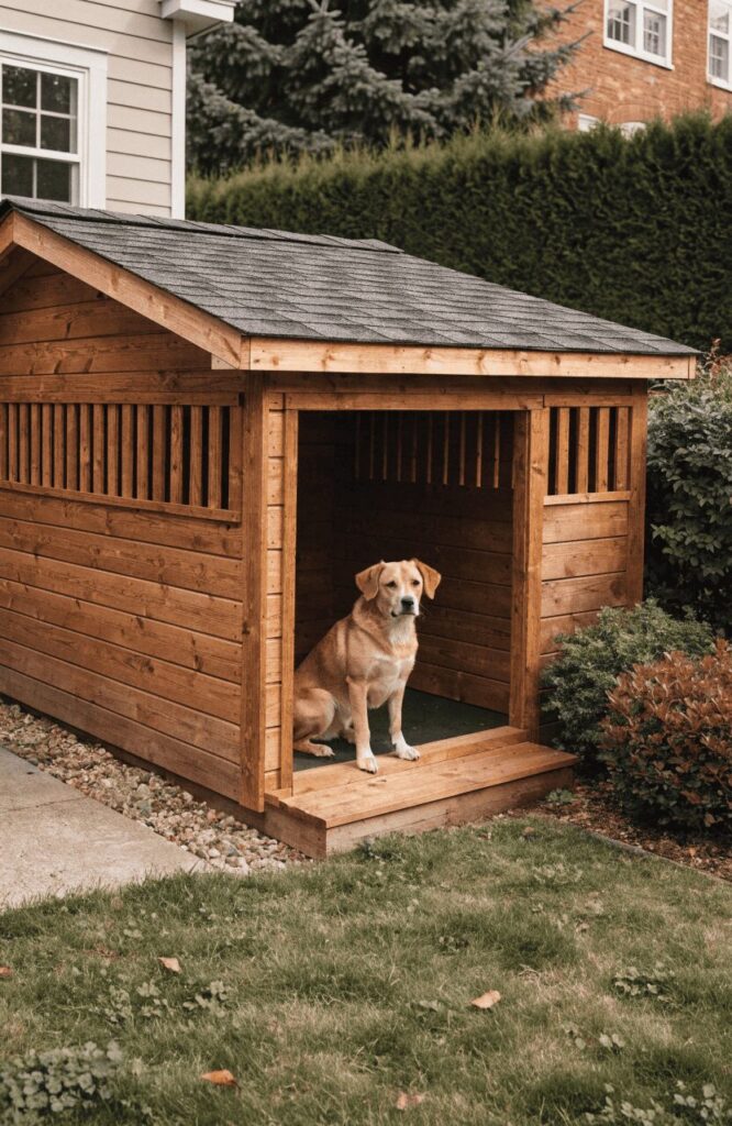 custom kennels enhance dog-friendly backyard ideas