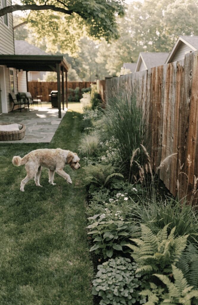 safe landscaping fits into the larger dog-friendly backyard