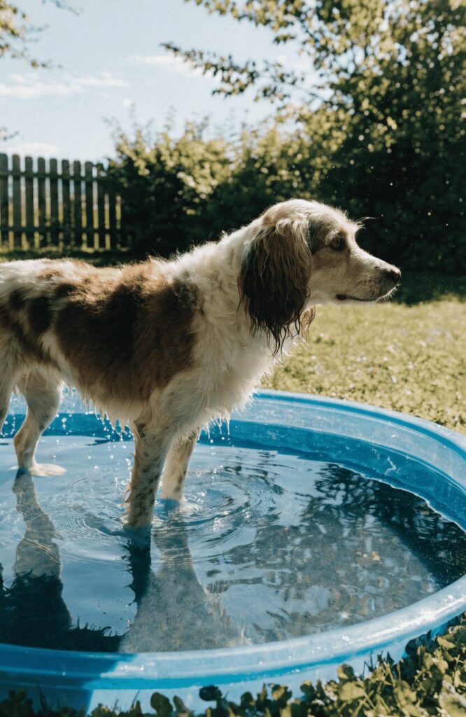 splash pools keep dogs cool in dog-friendly backyard ideas
