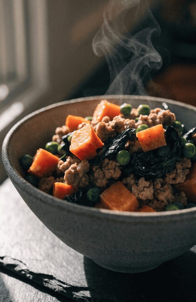 Turkey and sweet potato dog food for weight management