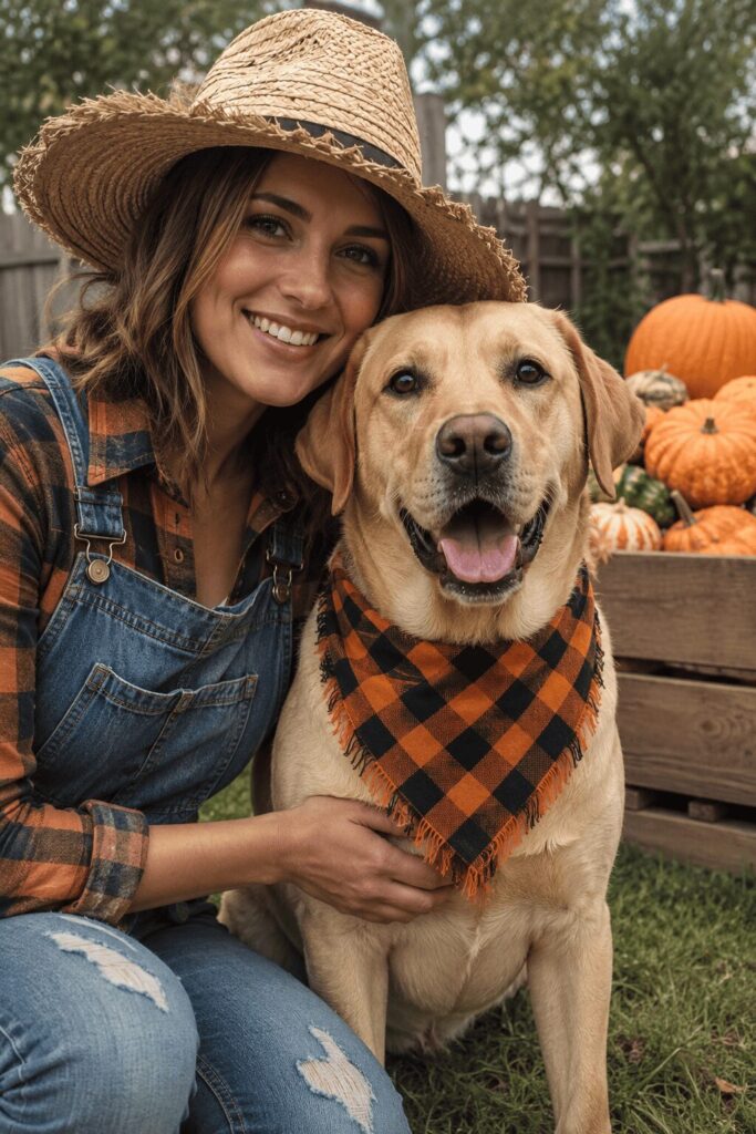 Dog and owner bandana costume detail