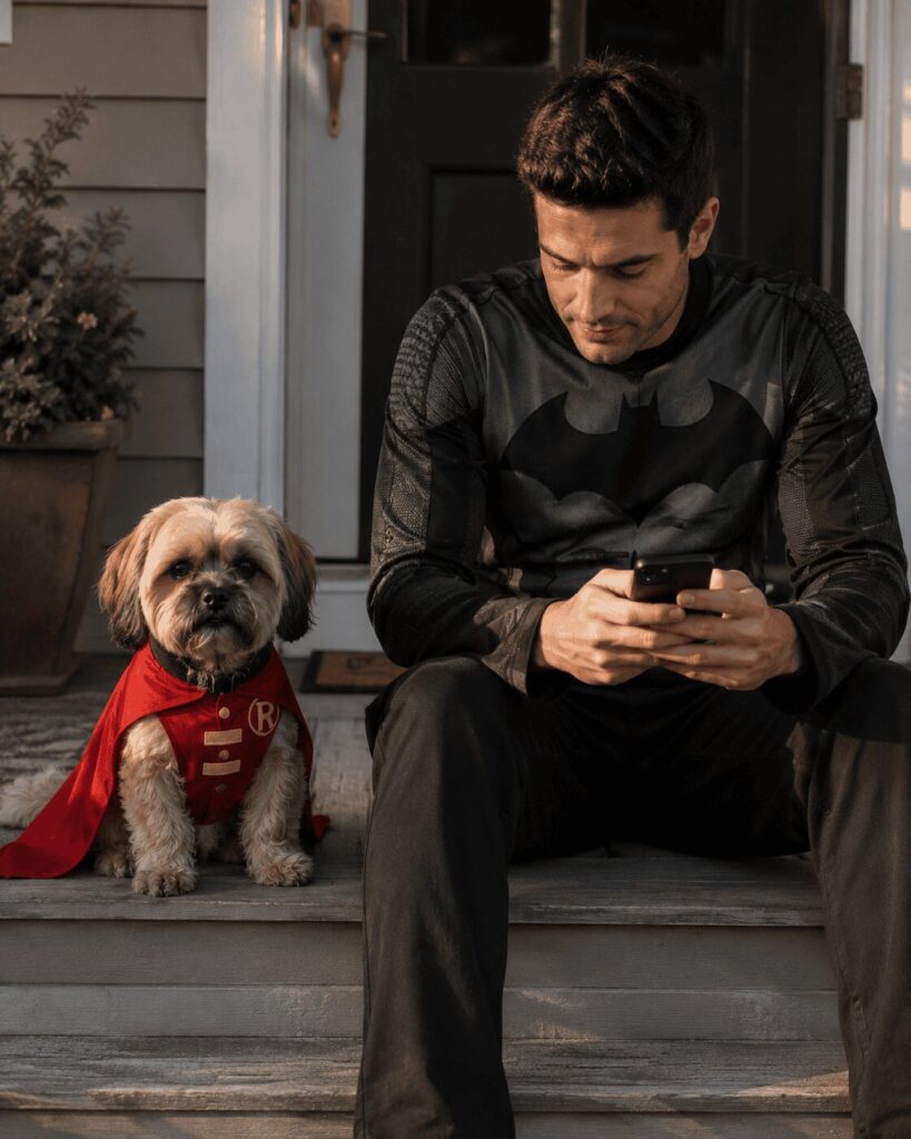 Batman Robin costume candid photo