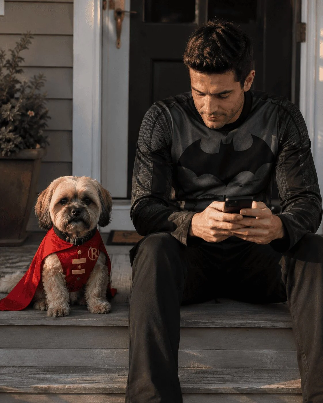 Batman Robin costume candid photo