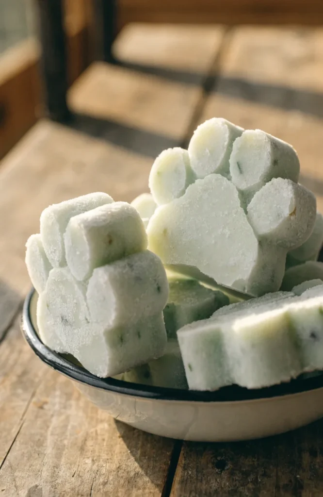 Ultra realistic creamy frozen cucumber yogurt dog treats homemade recipe