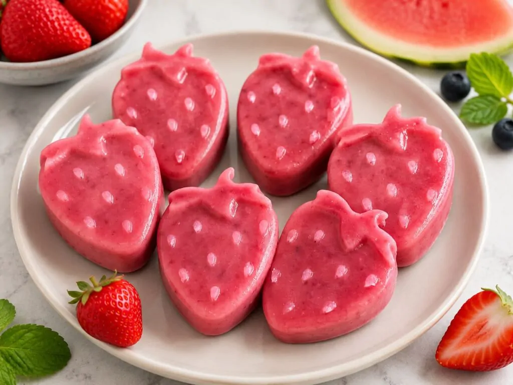 Frozen fruit and kefir treats, a long lasting dog treats homemade idea for summer