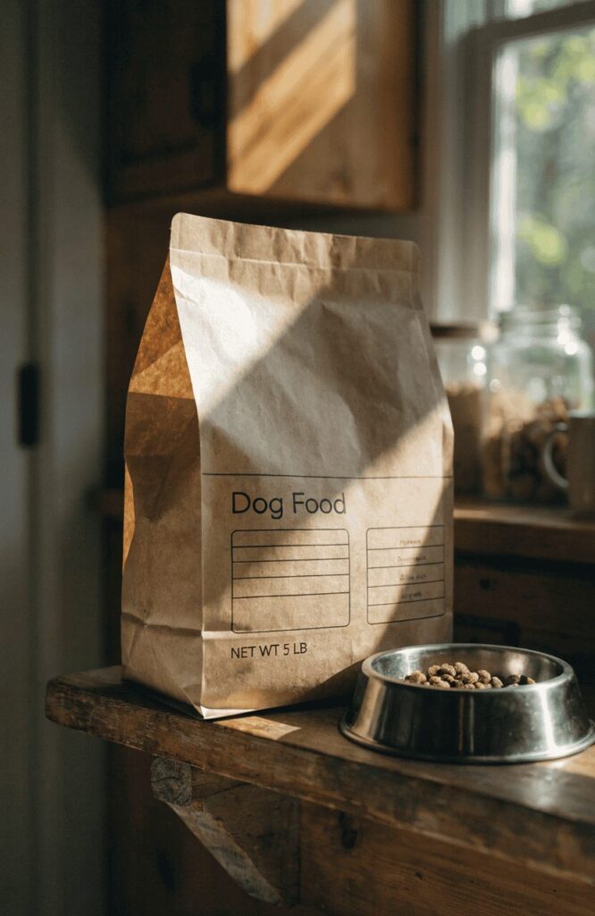 kraft paper dog food packaging design