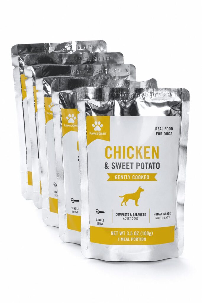 single serve dog food packaging pack