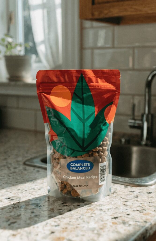 resealable dog food packaging pouch