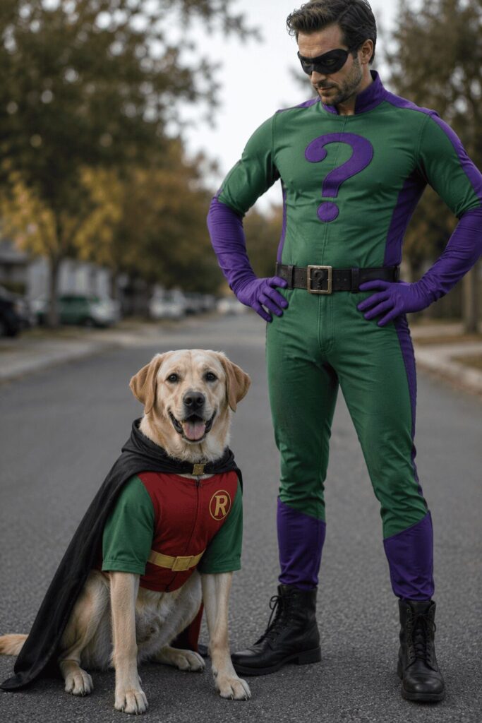 Superhero villain costume detail photo