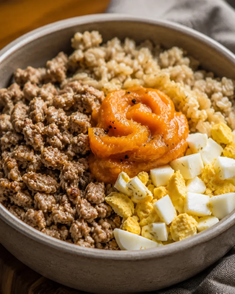 complete homemade dog food recipe turkey oats and egg