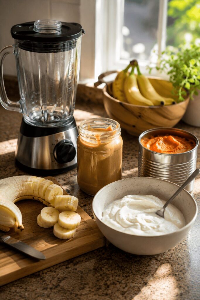 ingredients for homemade dog ice cream recipes
