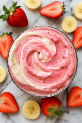 strawberry banana swirl dog ice cream recipe