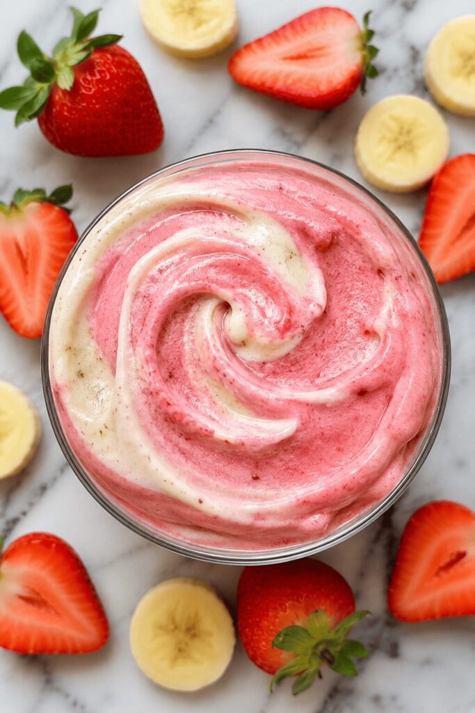 strawberry banana swirl dog ice cream recipe
