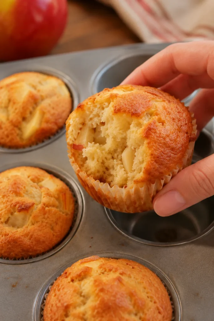 Classic muffin-tin shaped Apple Crunch Pupcakes