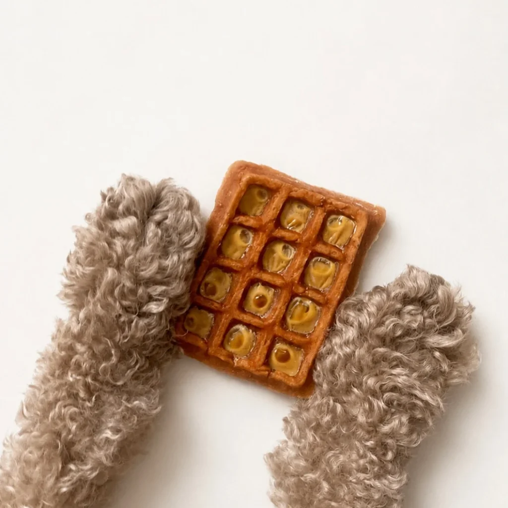 Corn chip dog waffles treats with golden kernel pockets