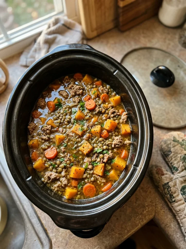 Slow cooker big batch dog food recipe for large dogs