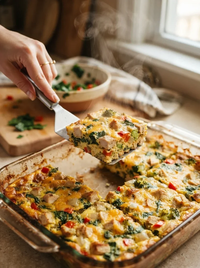 Egg and turkey veggie casserole dog food recipe