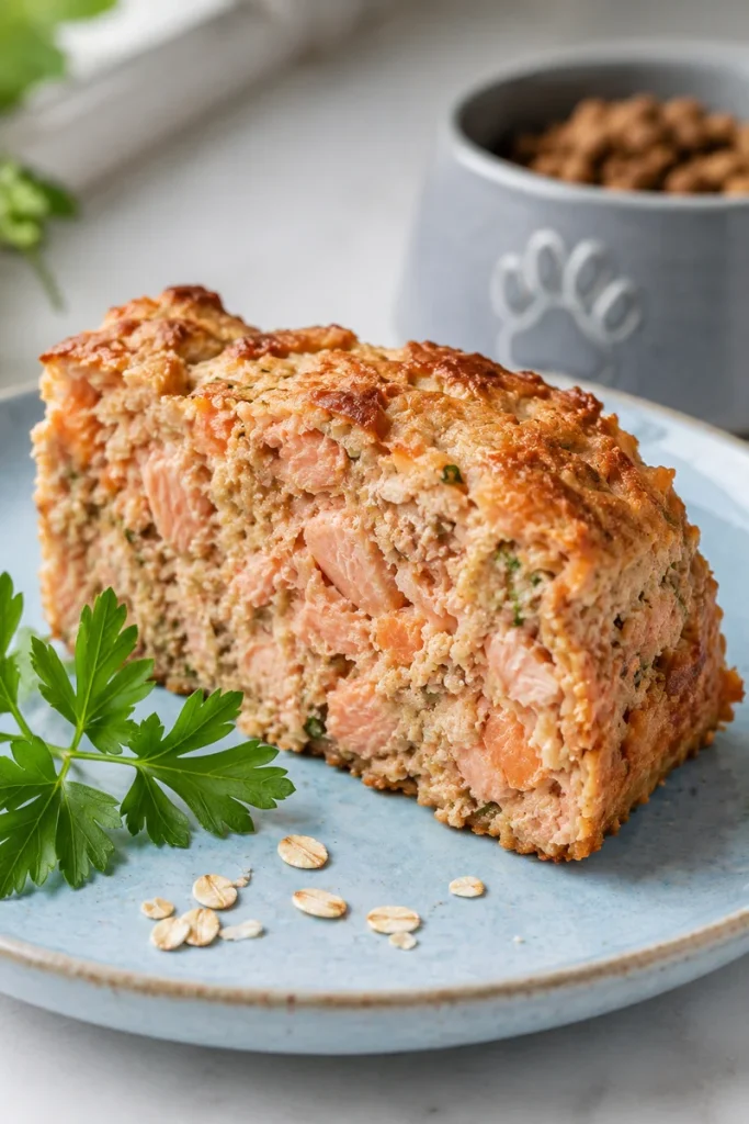 Fish based dog meatloaf recipe for allergy sensitive dogs
