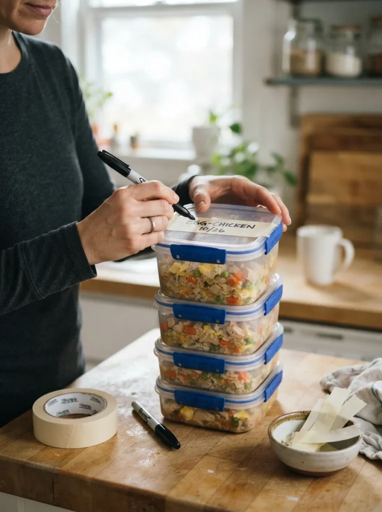 Freezer meal prep dog food with eggs