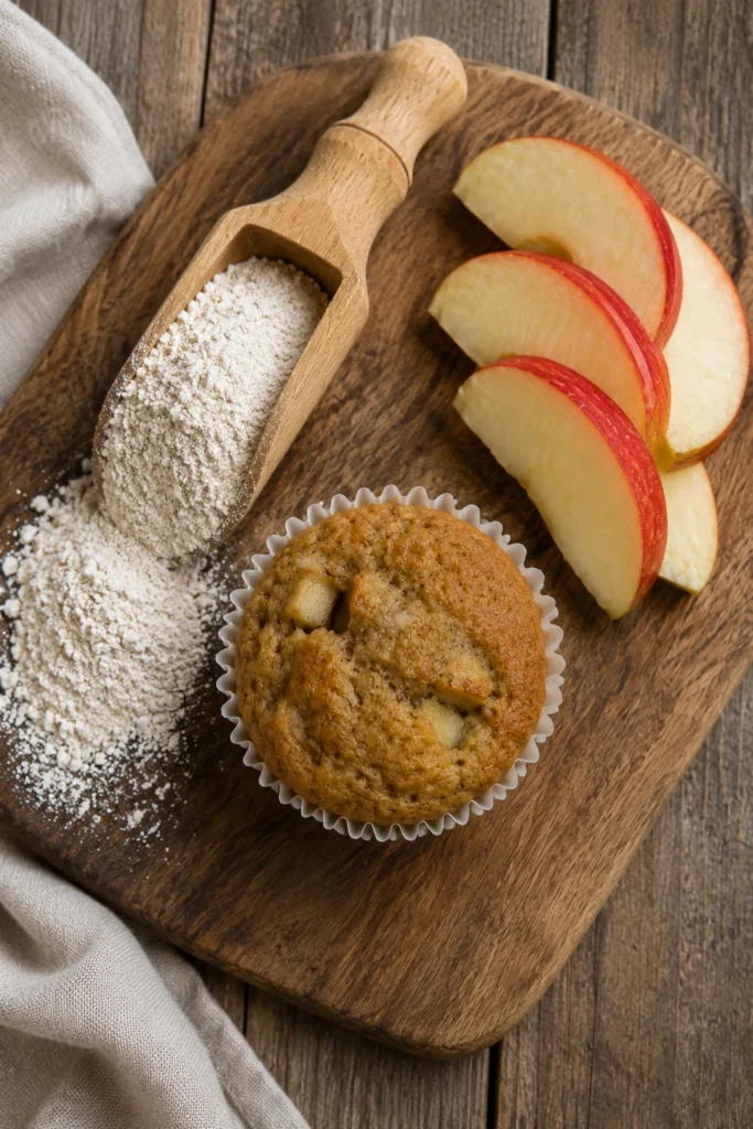 Gluten-free Apple Crunch Pupcakes for dogs