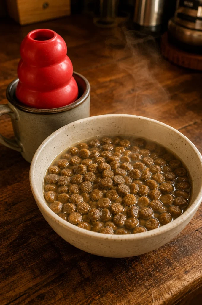Kibble bone broth Kong filling ideas for dogs