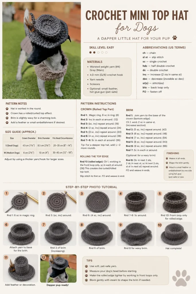 Mini Top Hat with Ties