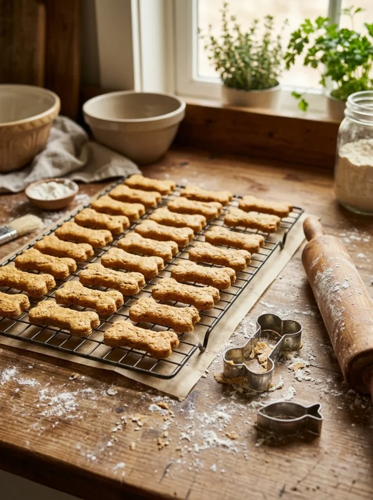 Oven-baked salmon dog biscuits recipe idea