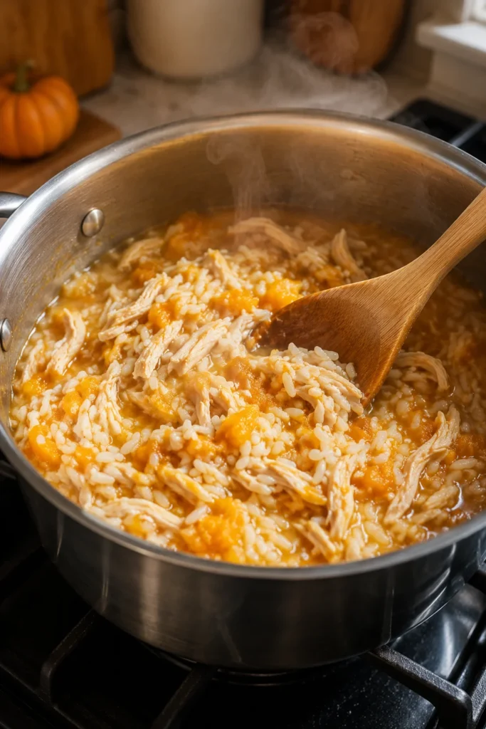 DIY dog food toppers made with simmered chicken and rice