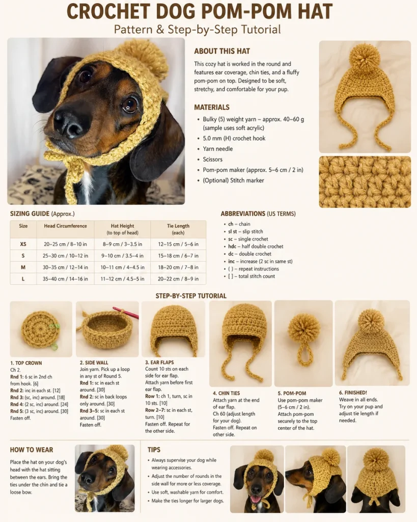 Solid Pom Pom Bonnet with Ear Flaps