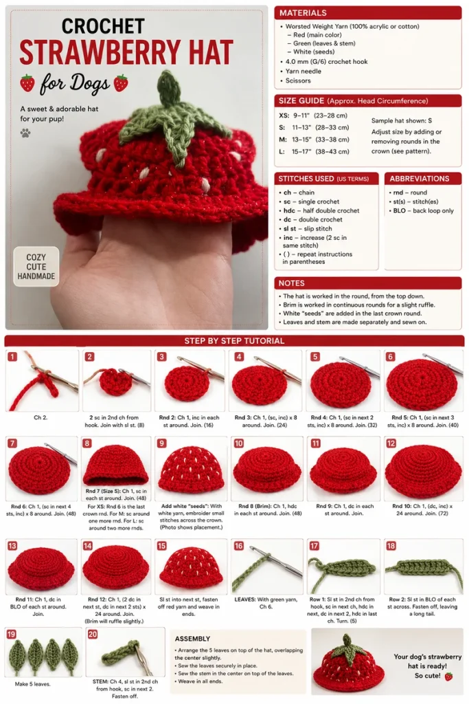 Sparkly Strawberry Hat