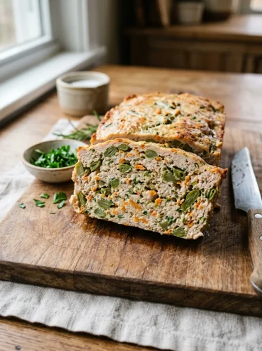 Turkey and veggie variation of a meatloaf for dogs recipe