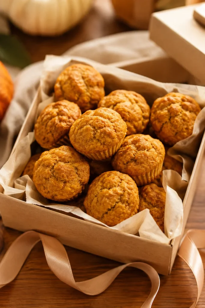 Pumpkin mini muffins, an anxiety dog treats recipe idea