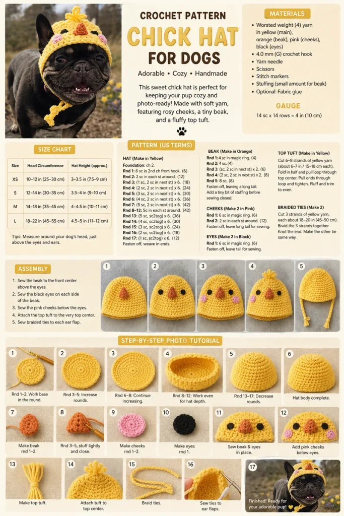 Yellow Chick Bonnet