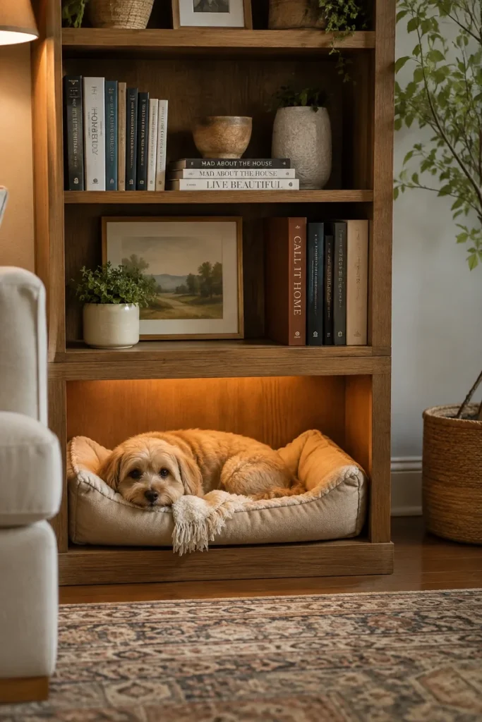 built in dog nook small space furniture