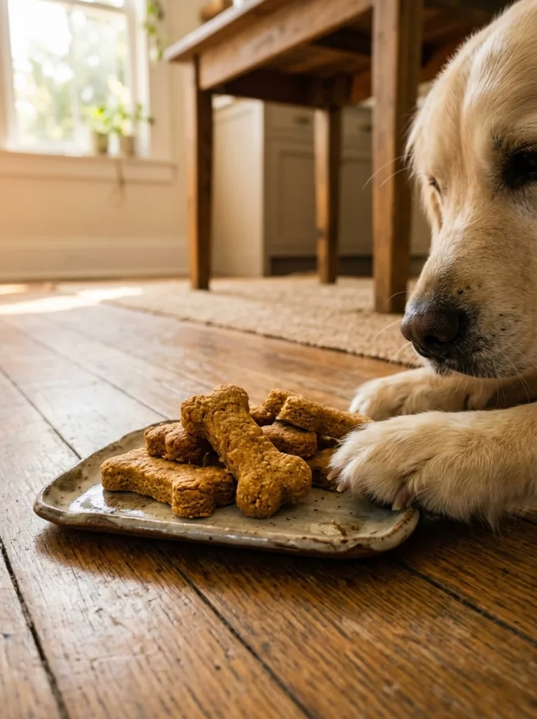 classic air fryer banana dog treats recipe with dog paw