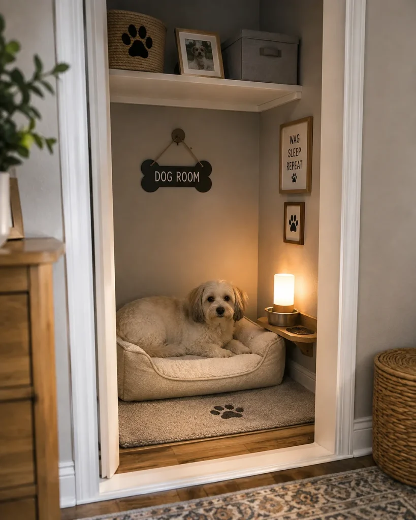 repurposed closet dog room decor ideas