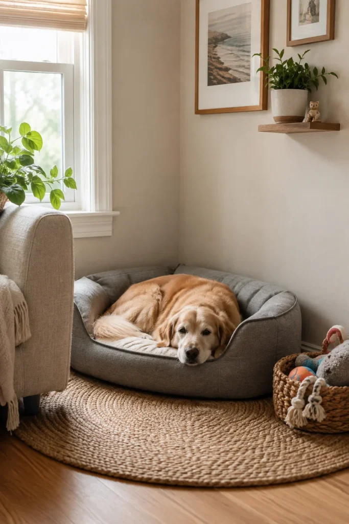 dog room decor ideas for small spaces corner nook