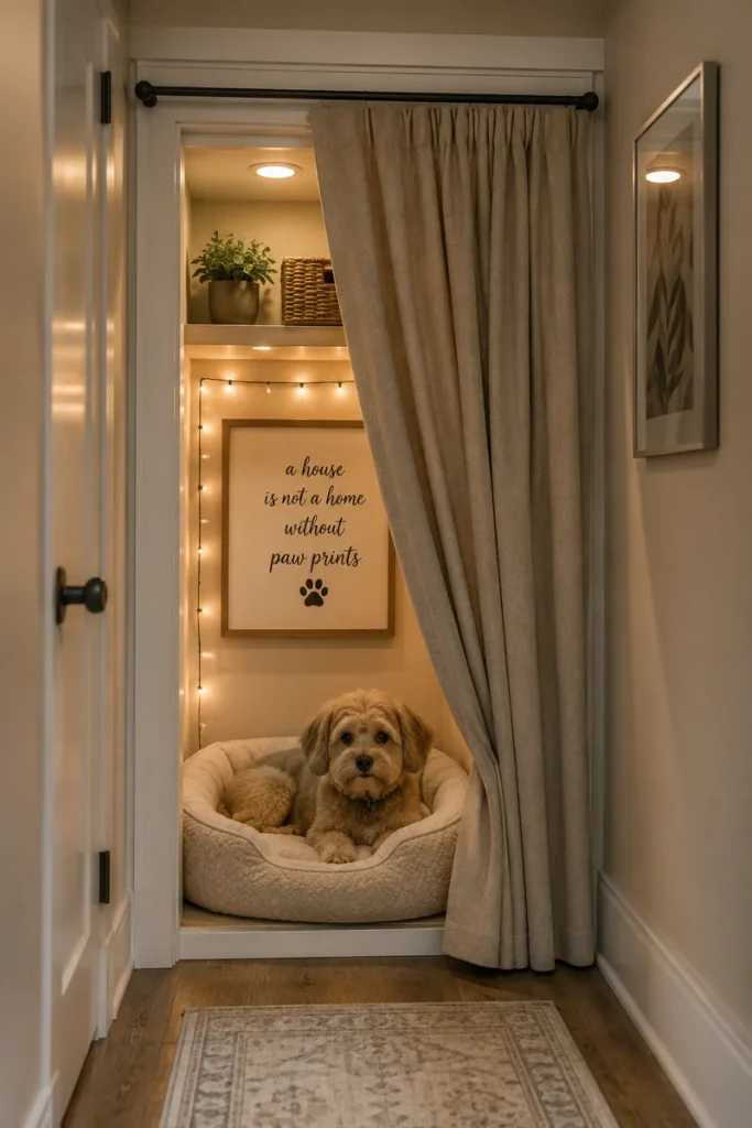 curtain divider small space dog room