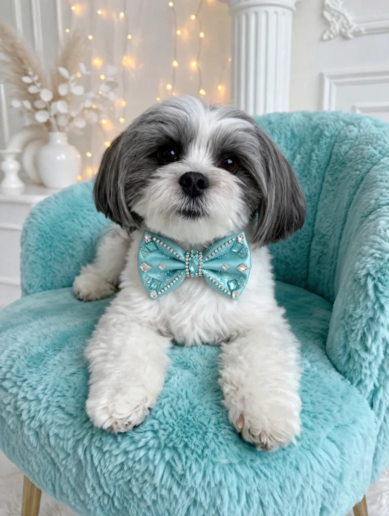 Sparkly rhinestone glitter dog bow tie for special occasions