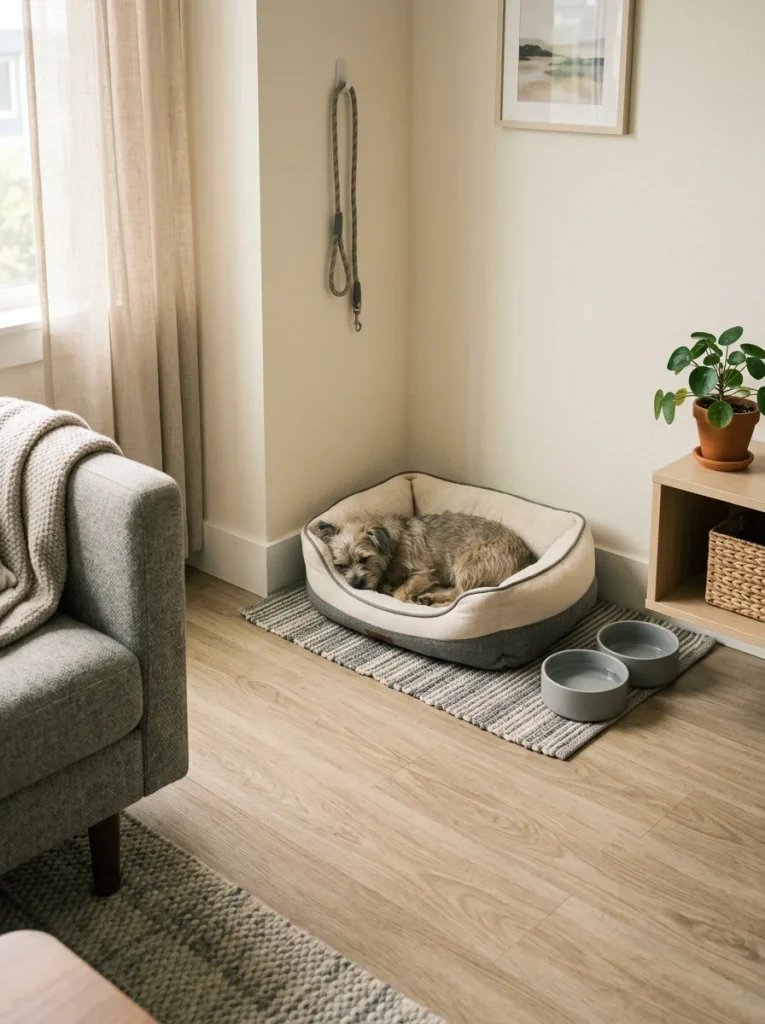 durable washable flooring small space dog room